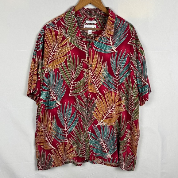 Saddlebred Mens Hawaiian Shirt  Button Up SzXL Short Sleeve Island Tropical USA - Picture 4 of 9